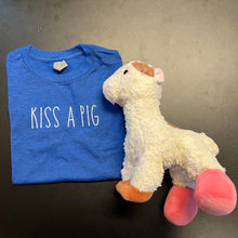 Load image into Gallery viewer, Youth Blue &quot;Kiss a Pig&quot; T-Shirt &amp; Lola Barn Buddy Bundle
