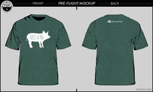 Load image into Gallery viewer, Kiss a Pig Silhouette T-Shirt - Forest Green
