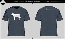 Load image into Gallery viewer, Hug a Cow Silhouette T-Shirt - Navy
